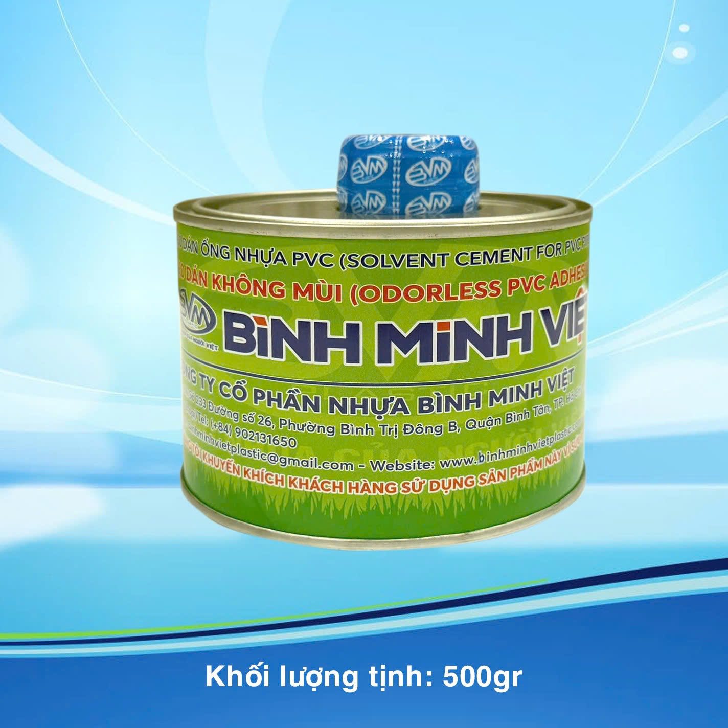 keo khong mui 500g - Keo dán ống nhựa PVC không mù từ Nhựa Bình Minh Việt - Bản giá tháng 9 năm 2025 - Công ty cổ phần Nhựa Bình Minh Việt